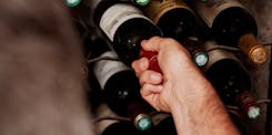 A cellar of Bordeaux grands crus